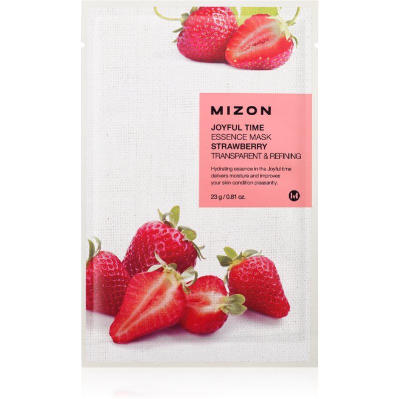 Mizon Joyful Time Strawberry тканинна маска для обличчя з пом'якшуючим ефектом 23 гр