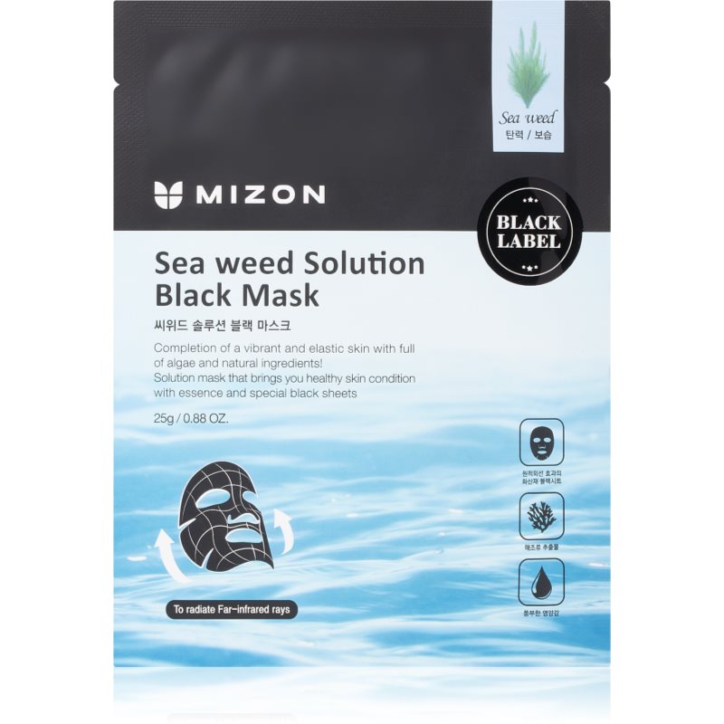 

Mizon Black Solution Sea Weed поживна косметична марлева маска для зміцнення шкіри