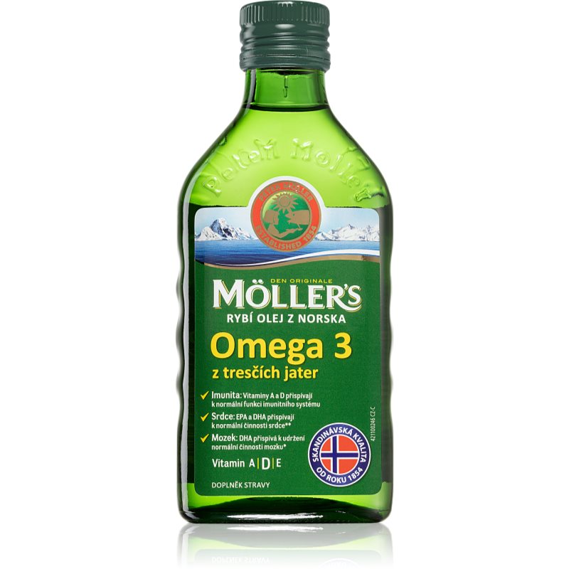 Möller’s Omega 3 Prírodný olej rybí olej výživový doplnok 250 ml kúpite na Notino.sk