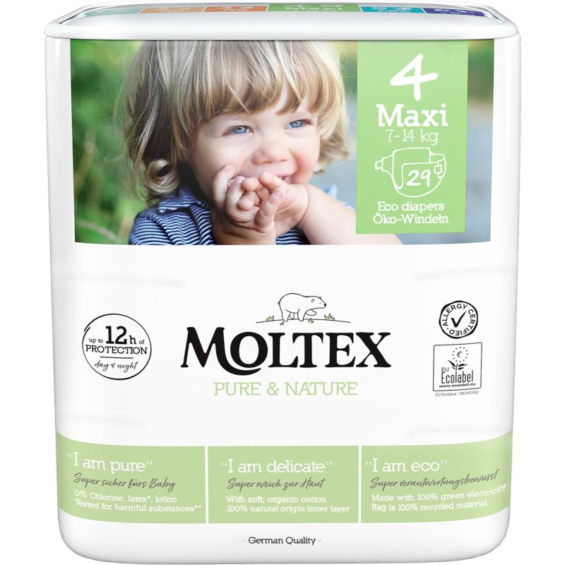 E-shop Moltex Pure & Nature Maxi Size 4 jednorázové EKO pleny 7-14 kg 29 ks