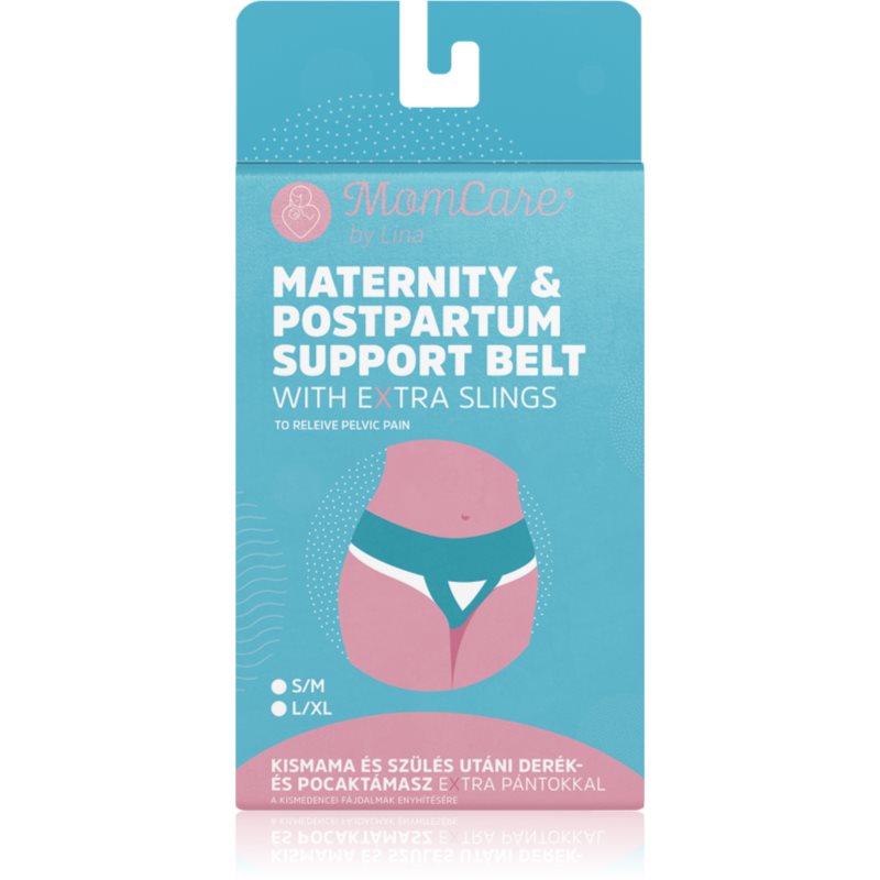 Momcare by lina maternity & postpartum support belt várandóssági és szülés utáni támaszöv a kismedencei fájdalmak enyhítésére l-xl 134 cm 1 db