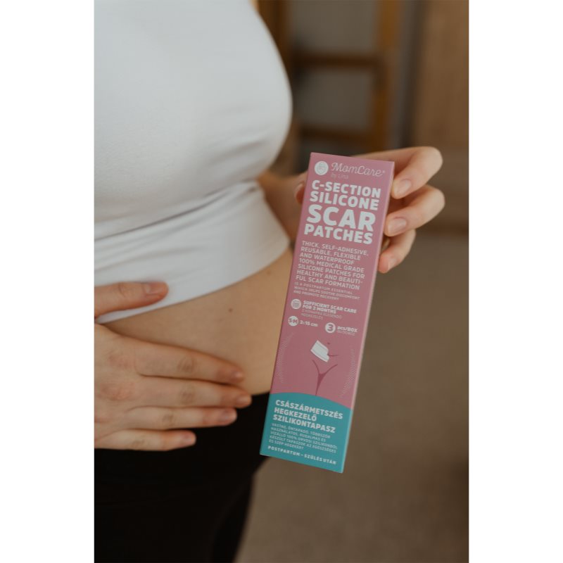 MomCare by Lina C-Section Silicone Scar Patches silikonové náplasti na jizvy po císařském řezu velikost L-XL 5 x 20 cm 3 ks (obrázek 4)