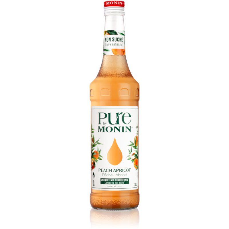 Monin PURE Broskev a Meruňka koncentrát bez přidaného cukru příchuť Peach and Apricot 700 ml