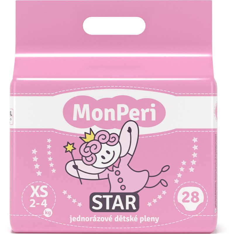 MonPeri Star Size XS eldobható pelenkák 2-4 kg 28 db