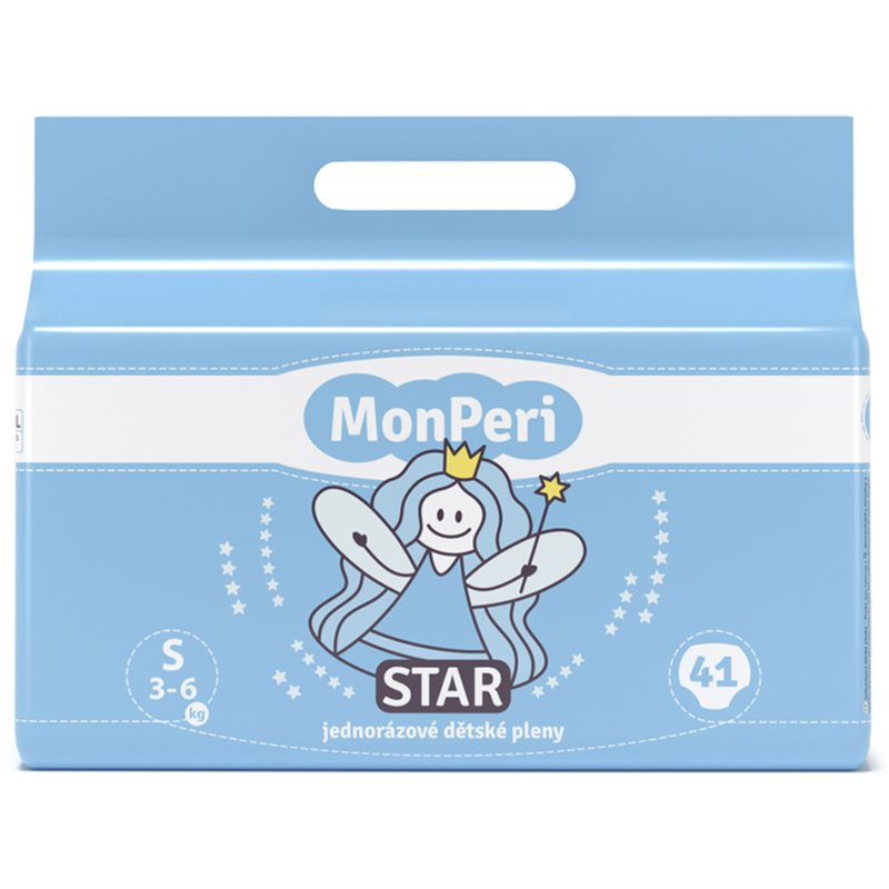 MonPeri Star Size S eldobható pelenkák 3-6 kg 41 db