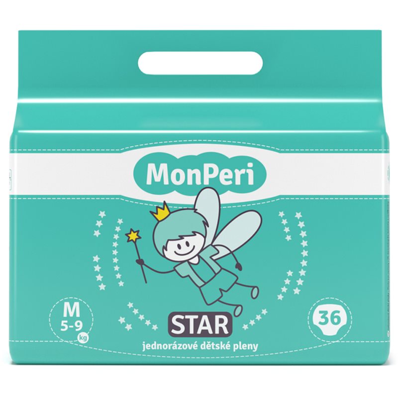 MonPeri Star Size M jednorazové plienky 5-9 kg 36 ks