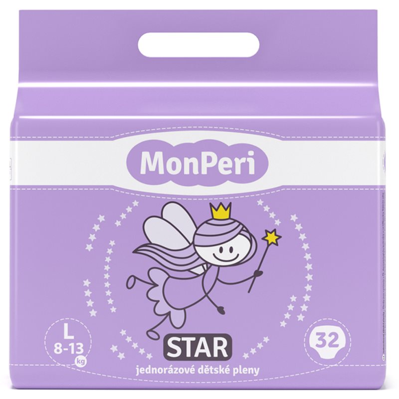 MonPeri Star Size L jednorazové plienky 8-13 kg 32 kg