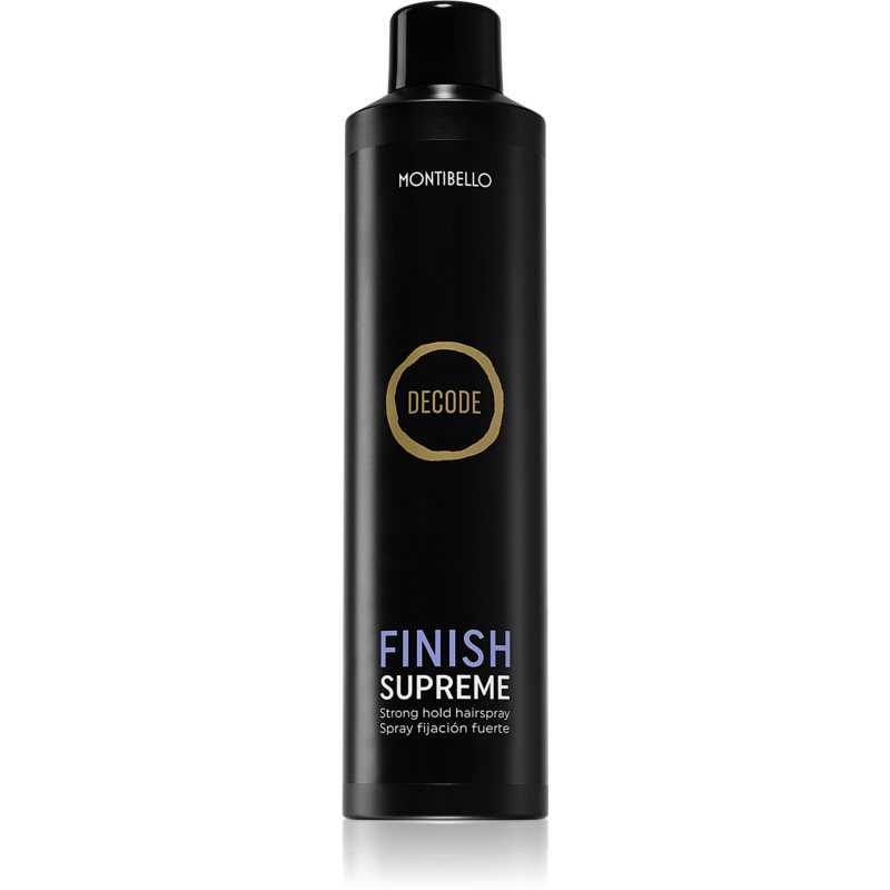 Montibello Decode Finish Supreme Spray stiprios fiksacijos plaukų lakas apsauga nuo drėgmės 400 ml
