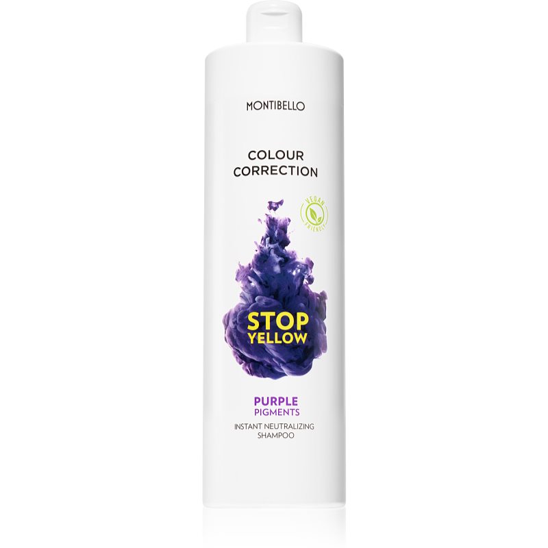 Montibello Colour Correction Stop Yellow shampoing pour cheveux blonds et décolorés anti-jaunissement 1000 ml female