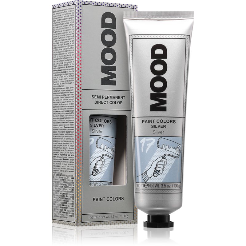 MOOD Paint Colors permanentní barva na vlasy odstín Silver 100 ml