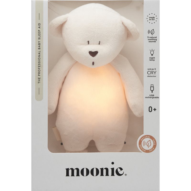 Moonie Bear 2.0 Organic Cream knuffeldoekje met muziek 1 st
