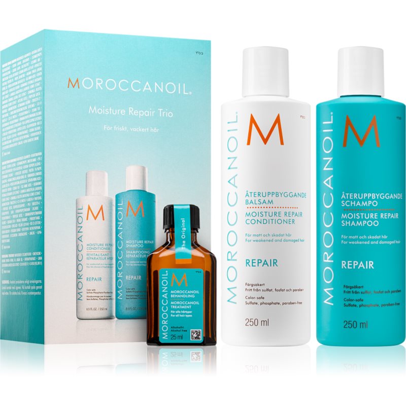 

Moroccanoil Moisture Repair набір (для пошкодженного,хімічним вливом, волосся) для жінок