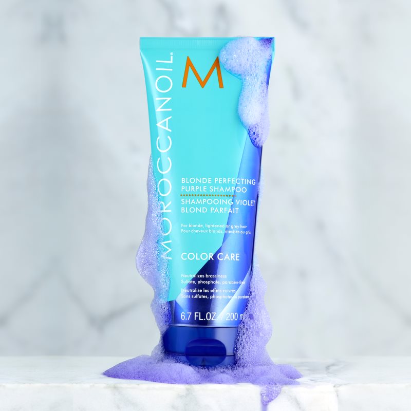 Moroccanoil Color Care фіолетовий тонуючий шампунь для освітленого волосся 200 мл