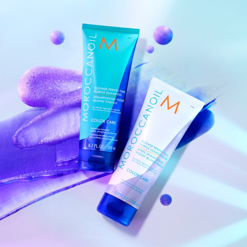 Moroccanoil Color Care Après-shampoing Violet Pour Cheveux Blonds Et Méchés 200 Ml