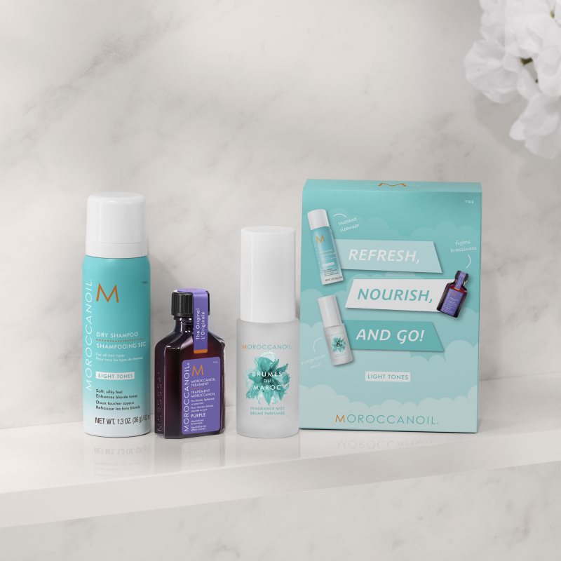 Moroccanoil Refresh, Nourish, And Go! (Light Tones) Set Per Capelli Biondi Da Donna - 2