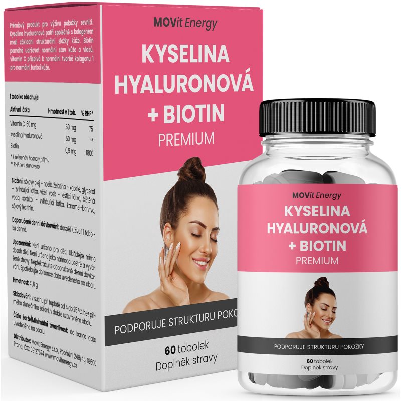 Movit Energy Kyselina hyaluronová + biotin premium 60 tobolek koupíte na Notino.cz