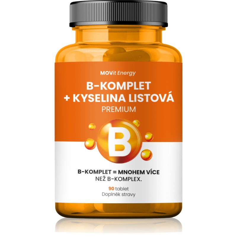 MOVit B-Komplet + Kyselina listová PREMIUM 90 tablet
