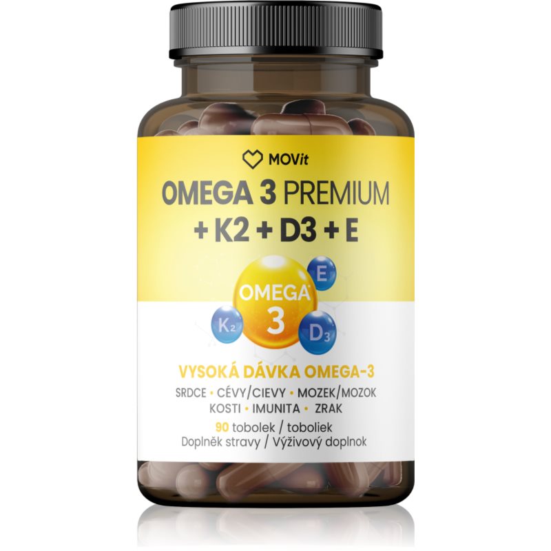 MOVit Omega 3 Premium+K2+D3+E 90 tobolek