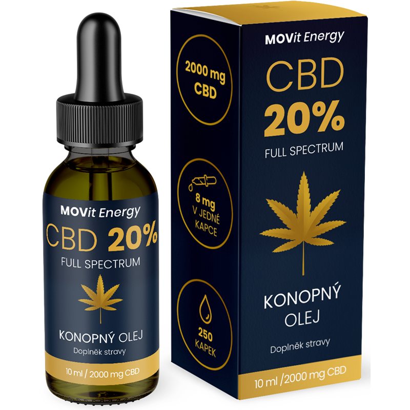 MOVit CBD 20% Full Spectrum konopný olej 10 ml koupíte na Notino.cz