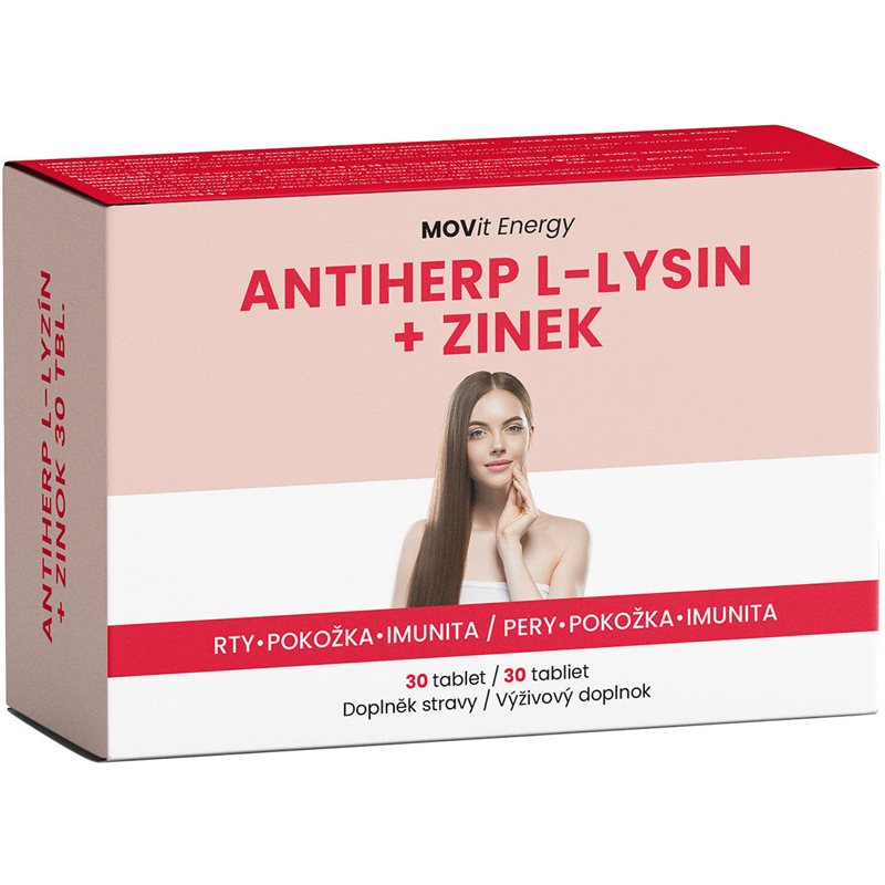 Movit Energy AntiHerp L-Lysin + Zinek tablety na podporu imunitného systému, pre krásnu pleť a nechty 30 tbl kúpite na Notino.sk