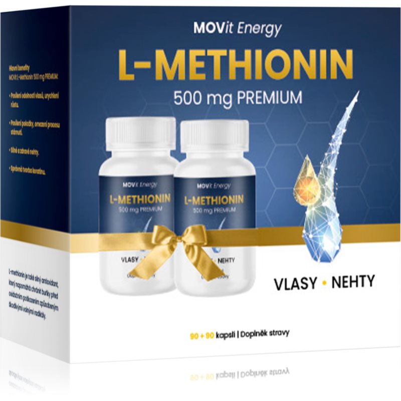 Movit Energy L-Methionin PREMIUM 500mg kapsle pro krásné vlasy a pokožku koupíte na Notino.cz