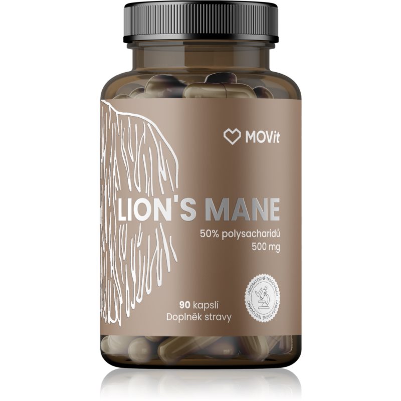 MOVit Lions mane 50% polysacharidů 500mg cps.90