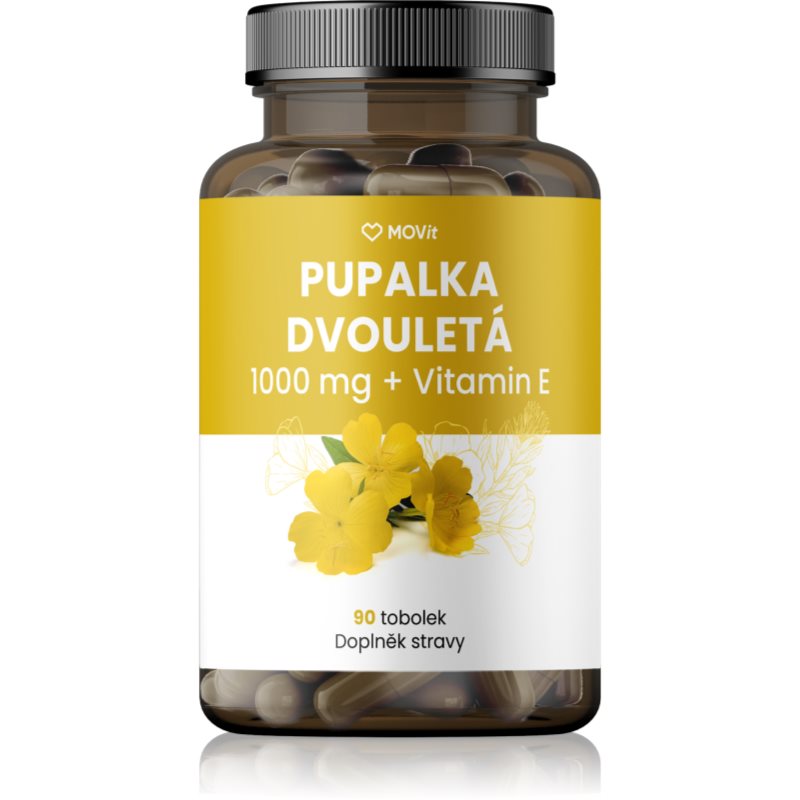 Movit Energy Pupalka dvouletá 1000 mg   Vitamin E kapsle pro podporu ochrany buněk před oxidativním stresem 90 tbl