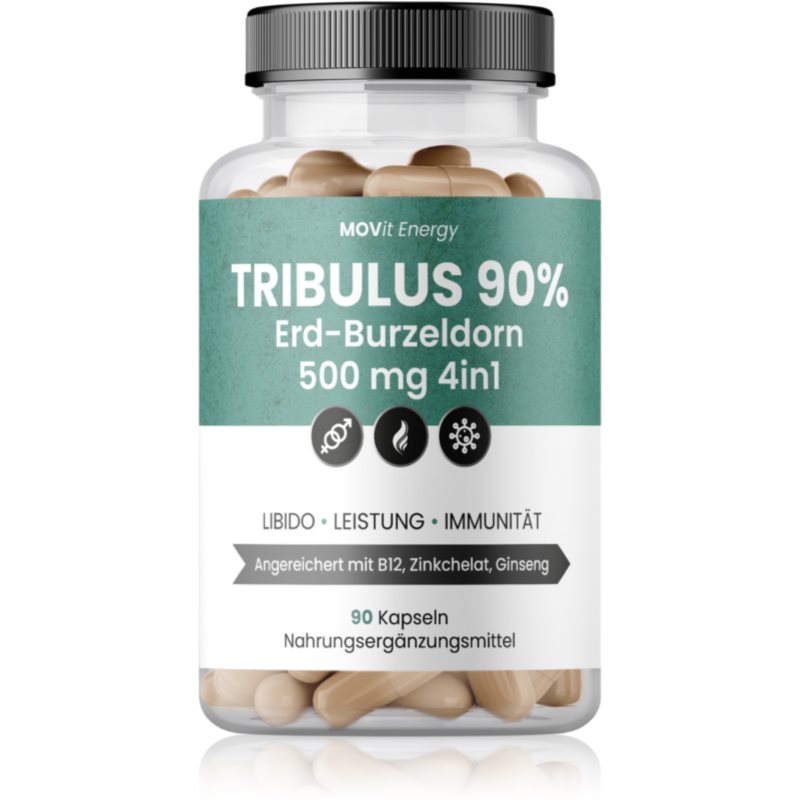 Movit Energy Tribulus 90% Erd-Burzeldorn 500 mg 4in1 kapsuly na udržanie energie a kognitívnej výkonnosti 90 cps