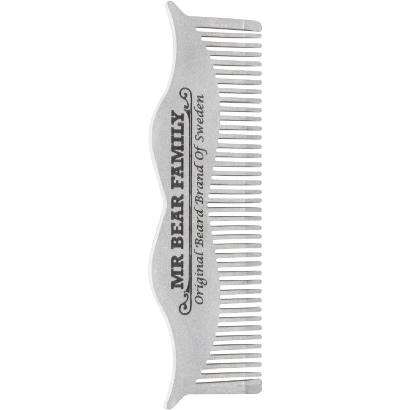 Mr Bear Family Grooming Tools moustache steel comb
