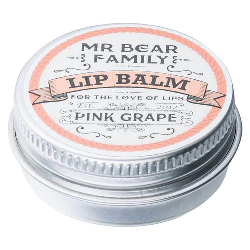 Mr Bear Family Pink Grape lūpų balzamas vyrams 15 ml