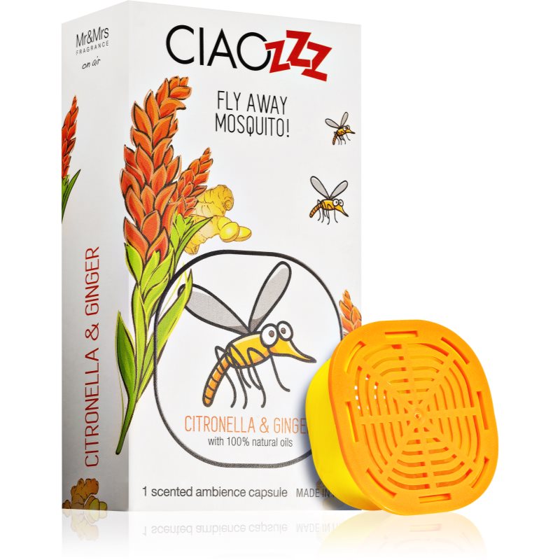 

Mr & Mrs Fragrance Ciaozzz Citronella & Ginger наповнювач до аромадиффузору капсули (Mosquito Repellent)
