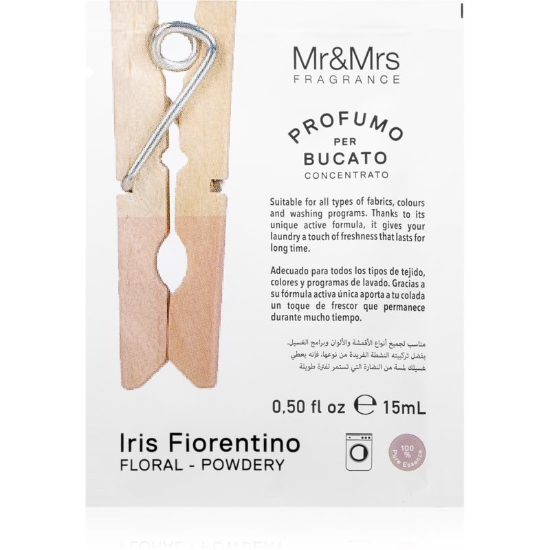 Mr & Mrs Fragrance Laundry Iris Fiorentino koncentrirana dišava za v pralni stroj 15 ml