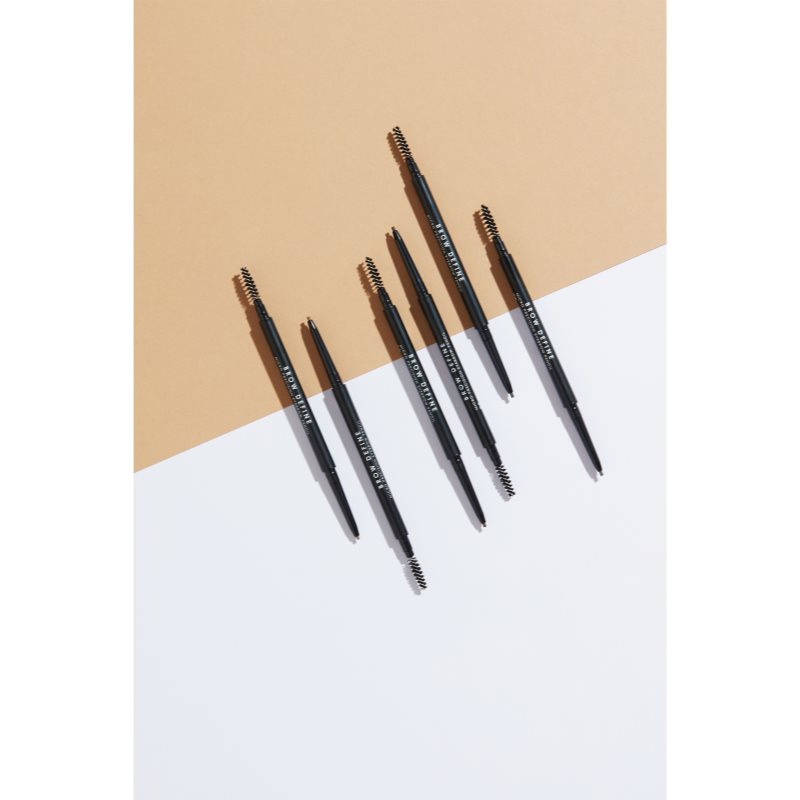 MUA Makeup Academy Brow Define олівець для брів зі щіточкою відтінок Dark Brown 0,3 гр