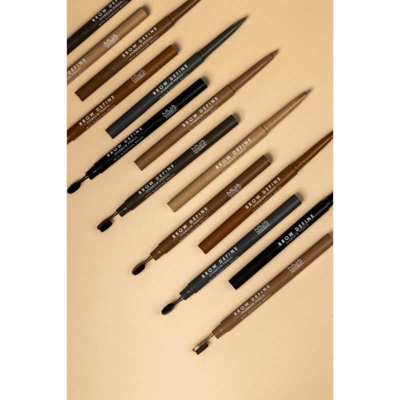 MUA Makeup Academy Brow Define ceruzka na obočie s kefkou odtieň Grey 0.25 g