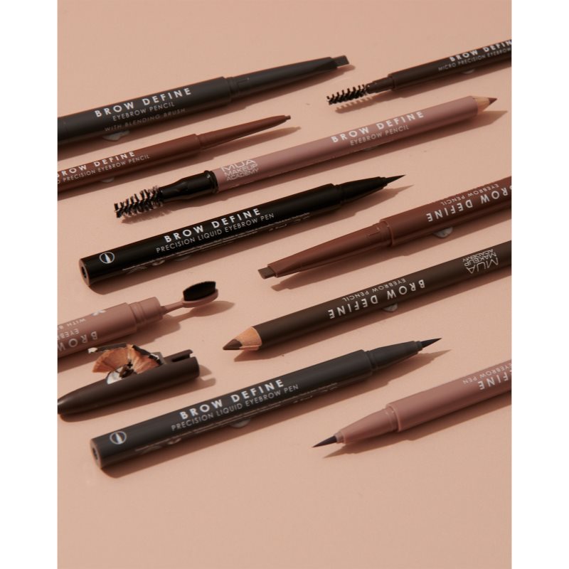 MUA Makeup Academy Brow Define ceruzka na obočie s kefkou odtieň Grey 0.25 g