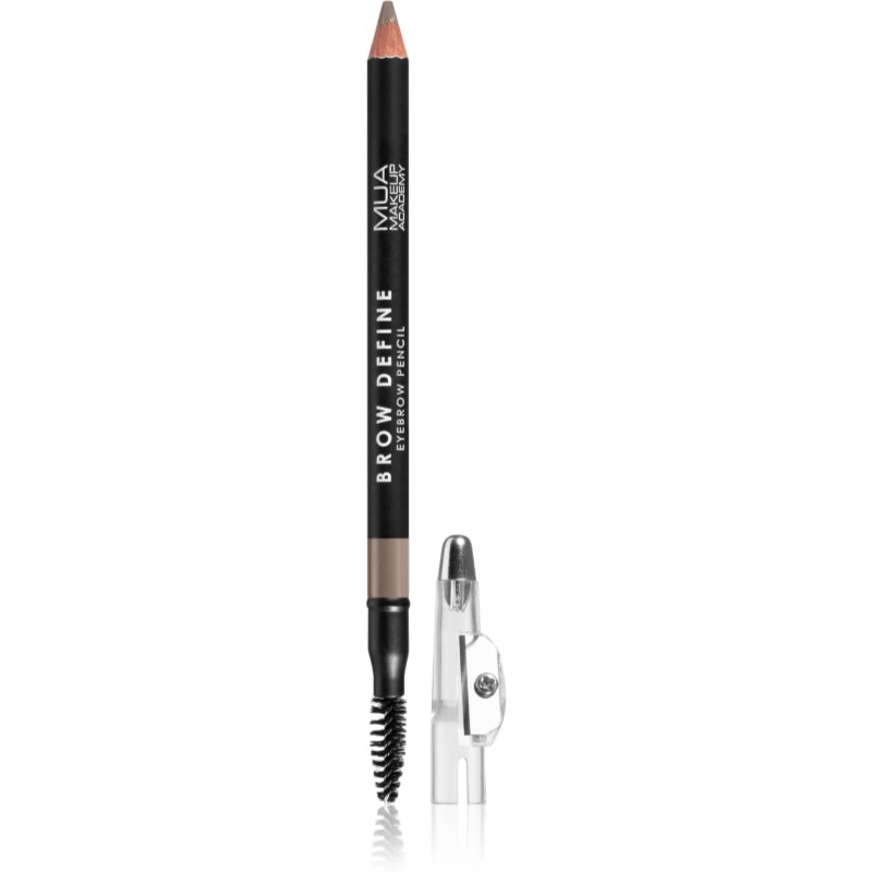 MUA Makeup Academy Brow Define стійкий олівець для брів зі щіточкою відтінок Fair 1,2 гр