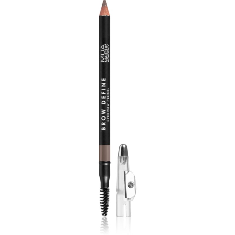 MUA Makeup Academy Brow Define стійкий олівець для брів зі щіточкою відтінок Light Brown 1,2 гр