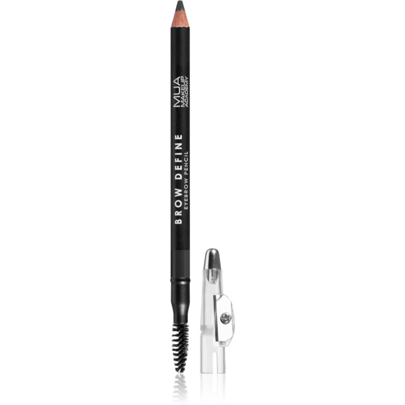 MUA Makeup Academy Brow Define стійкий олівець для брів зі щіточкою відтінок Grey 1,2 гр