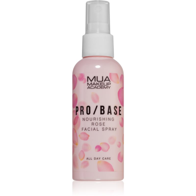 MUA Makeup Academy PRO/BASE Rose емульсія для фіксації макіяжу з трояндовою водою 70 мл