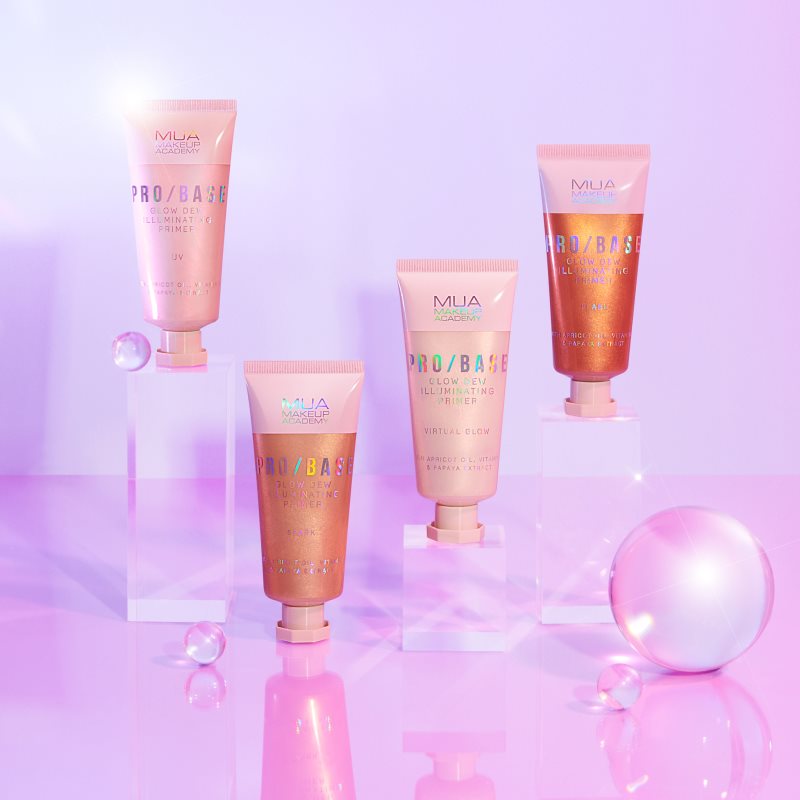 MUA Makeup Academy PRO/BASE Glow Dew rozjasňujúca podkladová báza odtieň Spark 30 ml