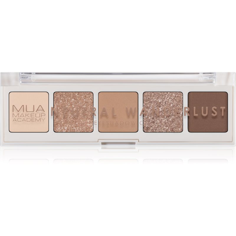 MUA Makeup Academy Professional 5 Shade Palette paleta senčil za oči odtenek Neutral Wanderlust 3,8 g