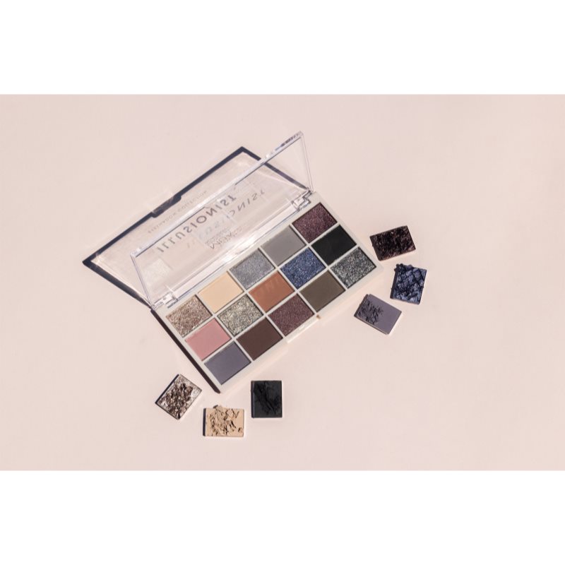 MUA Makeup Academy Eyeshadow Collection 15 Shade Palette paletka očných tieňov odtieň Illusionist 12 g