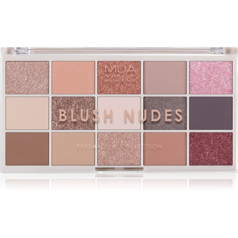 MUA Makeup Academy Professional 15 Shade Palette палетка тіней для очей відтінок Blush Nudes 12 гр