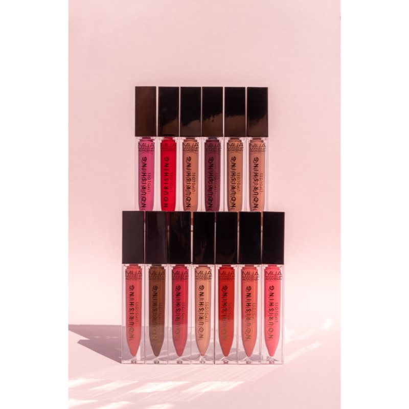 MUA Makeup Academy Lip Gloss Nourishing vyživujúci lesk na pery odtieň Obsession 6.5 ml