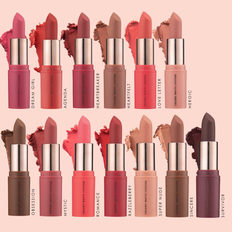 MUA Makeup Academy Creamy Matte krémový rúž s matným efektom odtieň Obsession 3.2 g