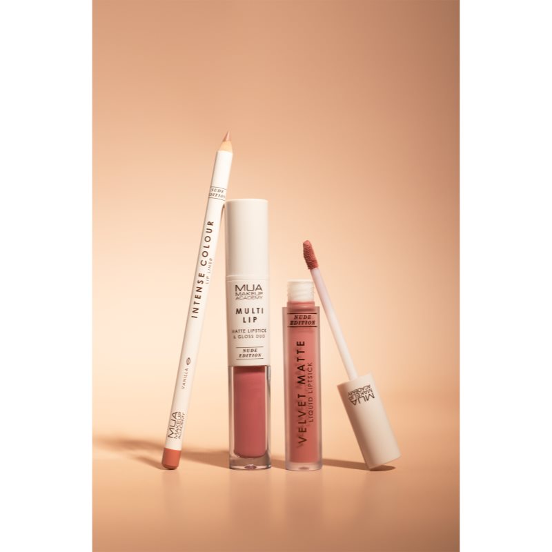 MUA Makeup Academy Multi Lip Nude Edition dlhotrvajúci rúž a lesk na pery duo odtieň Classic 3.2 g
