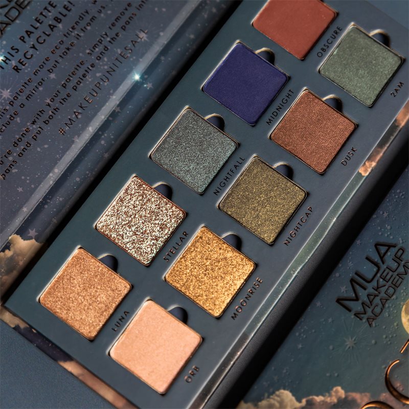 MUA Makeup Academy Nocturnal Palette De Fards à Paupières 10 Couleurs 11 G
