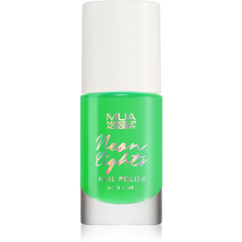 MUA Makeup Academy Neon Lights neon nail polish shade Acid Lime 8 ml
