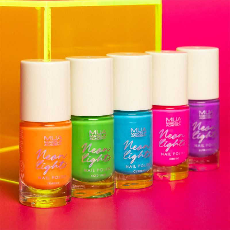 MUA Makeup Academy Neon Lights Neon Nail Polish Shade Acid Lime 8 Ml