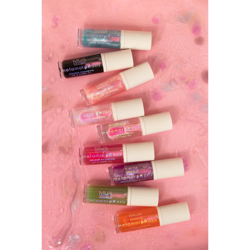 MUA Makeup Academy Metamorphosis olej na pery na pery a líca vône Plump It Up (Mint) 7 ml